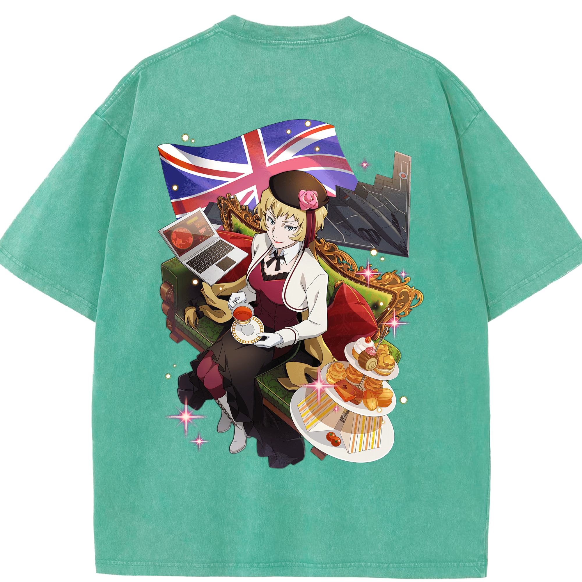 （画像用） 文豪ストレイドッグス Bungo Stray Dogs 綿100% ヴィンテージ風 半袖Tシャツ（背面プリント）